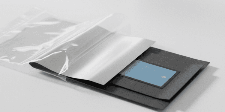 estrutura da embalagem do filme radiografico intrabucal