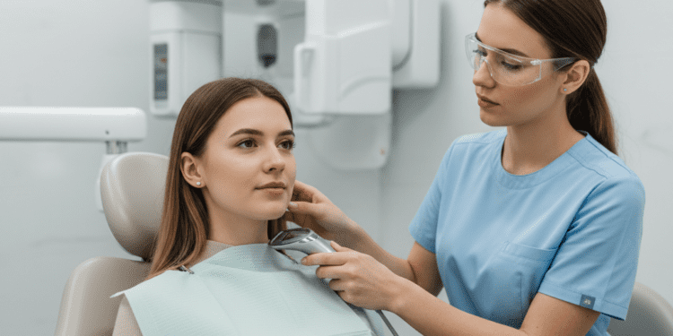 preparacao do paciente e deteccao de objetos metalicos em radiologia odontologica